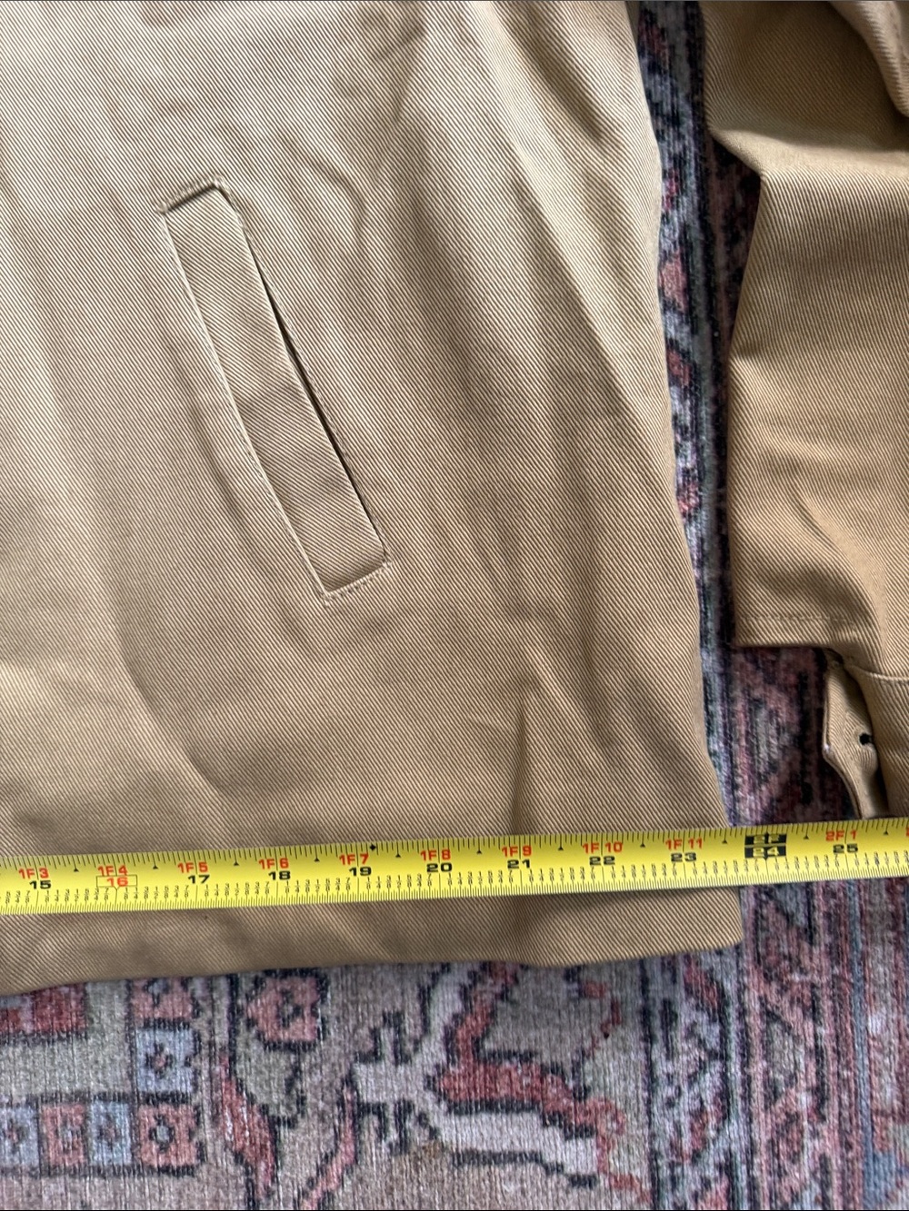 Men's Lightweight Tan Zip-Front Shirt Jacket - Picture 7 of 11